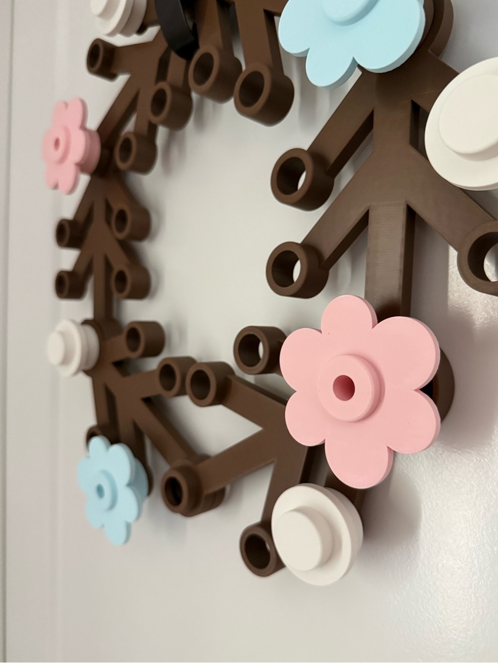Lego inspired Fall and Spring wreath brick wreath